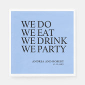 Niedlicher Hochzeitscocktail Serviette (Vorderseite)