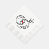 Niedlicher Hochzeitscocktail Serviette (Ecke)