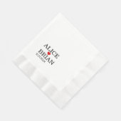 Niedlicher Hochzeitscocktail Serviette (Ecke)