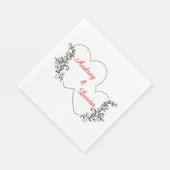 Niedlicher Hochzeitsempfang Abendessen Cocktail Serviette (Ecke)