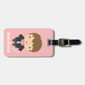 Niedlicher Hochzeitsgroomboe in Tuxedo Gepäcktag Gepäckanhänger (Vorderseite horizontal)