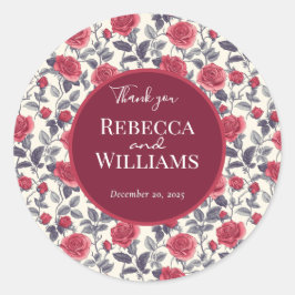 Niedlicher Hochzeitsticker Runder Aufkleber