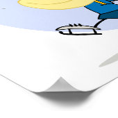niedlicher Hockey-Cartoon Poster (Ecke)