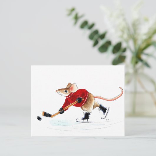 Niedlicher Hockey-Elbos Auf Postkarte! Postkarte (Stehend Vorderseite)