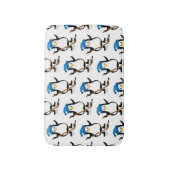 Niedlicher Hockey-Penguin mit Hockeyschläger Badematte (Vorderseite Vertikal)