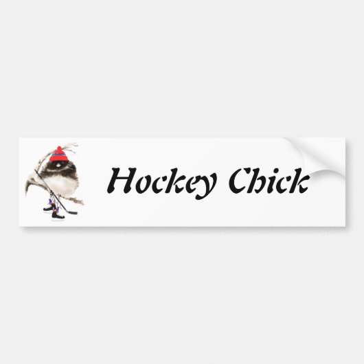 Niedlicher Hockeykick, Sportvogel Autoaufkleber (Vorne)