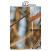 Niedlicher hoffnungsvoller Schwarzkicherling-Songb Flachmann (Rückseite)