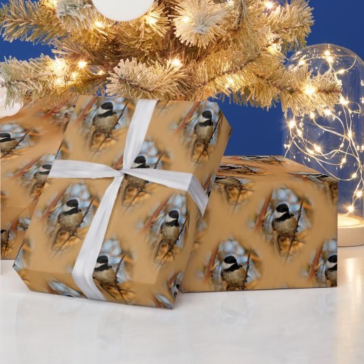 Niedlicher hoffnungsvoller Schwarzkicherling-Songb Geschenkpapier (Feiertage)