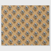 Niedlicher hoffnungsvoller Schwarzkicherling-Songb Geschenkpapier (Flach)