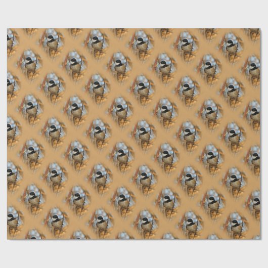 Niedlicher hoffnungsvoller Schwarzkicherling-Songb Geschenkpapier (Flach)