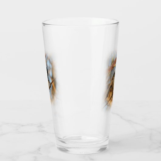 Niedlicher hoffnungsvoller Schwarzkicherling-Songb Glas (Links)