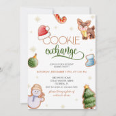 Niedlicher Holiday Cookie Exchange Einladung (Vorderseite)