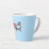 Niedlicher Holiday Shark Milchtasse (Rechte Ecke)