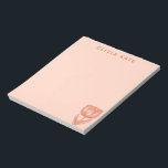 Niedlicher holländischer Tulip Floral Zeichnend Na Notizblock<br><div class="desc">Eine wunderschöne botanische Blumenzeilenkunst-Illustration einer einfachen holländischen Tulpe in Rosa und Orange,  personalisiert mit dem Namen oder dem Wortlaut Ihrer Wahl.</div>