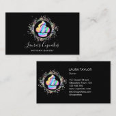 Niedlicher Holografischer Cupcake Bäckerei Koch Ku Visitenkarte (Vorne/Hinten)