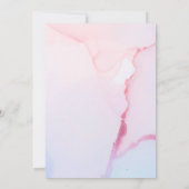 Niedlicher Holzbär Blütenpink Sky Virtual Dusche Einladung (Rückseite)