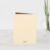 Niedlicher Holzbezug Karte (Rückseite)