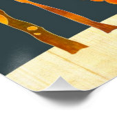 Niedlicher Holzfuchs individuell anpassbare Kinder Poster (Ecke)