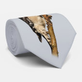 Niedlicher Holzspecht auf Obstbaum Krawatte (Gerollt)