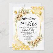 Niedlicher Honig süß wie auch Baby Dusche Einladun Einladung (Vorderseite)