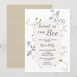 Niedlicher Honig süß wie kann Wildblume Baby Dusch Einladung