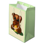 Niedlicher Honigbär Mittlere Geschenktüte (Rückseite Schrägansicht)