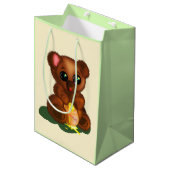 Niedlicher Honigbär Mittlere Geschenktüte (Vorderseite Schrägansicht)
