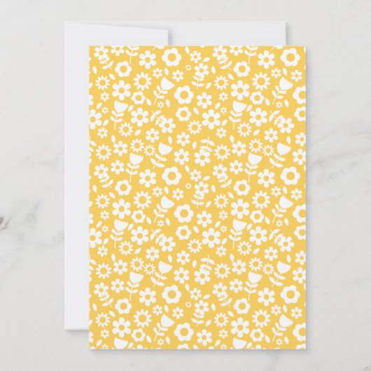 Niedlicher Honigbär und Bienen-Kindergeburtstag Einladung (Rückseite)