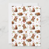 Niedlicher Honigbärantrieb durch Girl Baby Dusche  Einladung (Rückseite)