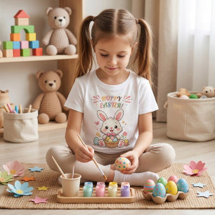 Niedlicher hoppliger Osterhase T-Shirt