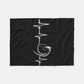 Niedlicher Hornschlag Fleecedecke (Vorderseite (Horizontal))