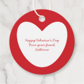 Niedlicher Hörsaal mit weißem Herzen Valentinstag Geschenkanhänger (Vorderseite)