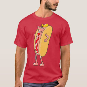 Niedlicher Hot Dog in Bun Funny Jokes Sarcastic Fa T-Shirt