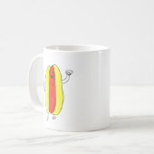 Niedlicher Hot Dog Kawaii Gelbe rote Nahrung Kaffeetasse (Vorderseite Links)