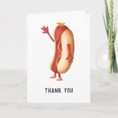 Niedlicher Hot Dog Vielen Dank Karte (Vorderseite)