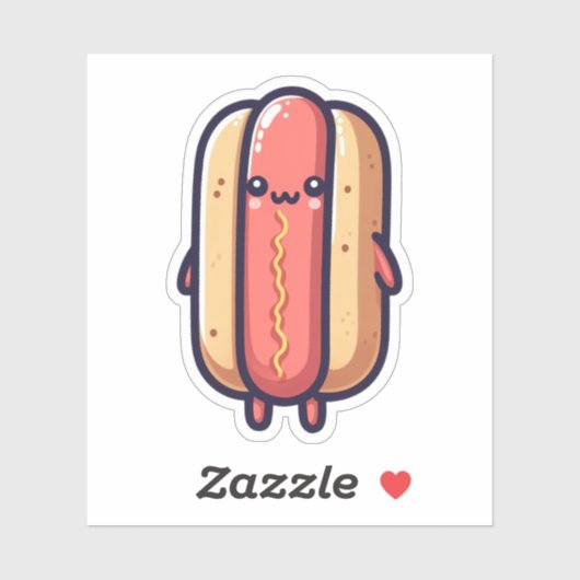 Niedlicher Hot Dog Vinyl Stickers Aufkleber (Blatt)