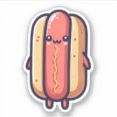 Niedlicher Hot Dog Vinyl Stickers Aufkleber (Vorderseite)
