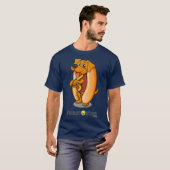 Niedlicher Hot Dog Welpenwitz T-Shirt (Vorne ganz)