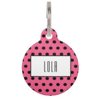 Niedlicher Hot Pink & Black Polka Punkt