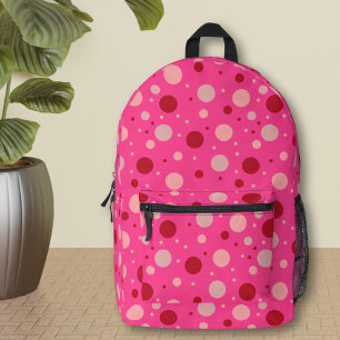 Niedlicher Hot Pink Girly Dot Bedruckter Rucksack