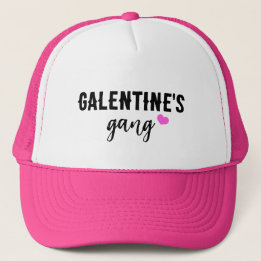 Niedlicher Hot Pink Heart Galantines Day Gang Truckerkappe