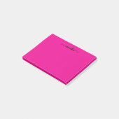 Niedlicher Hot Pink-Individuelle Name Post-it Klebezettel (angewinkelt)