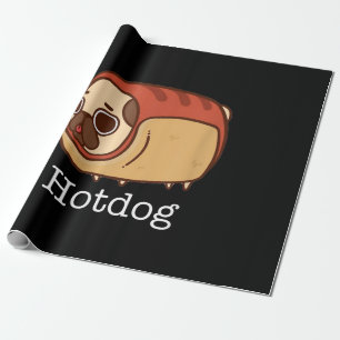 Niedlicher Hotdog Lieblicher Mops Hund Lover Geschenkpapier