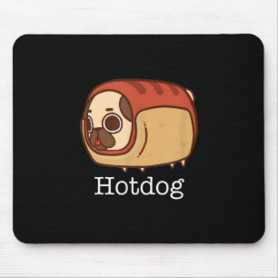 Niedlicher Hotdog   Lieblicher Mops Hund Lover Mousepad