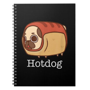 Niedlicher Hotdog Lieblicher Mops Hund Lover Notizblock