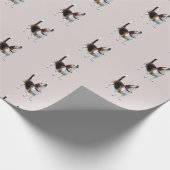 Niedlicher Howling-Beagle    Geschenkpapier (Ecke)