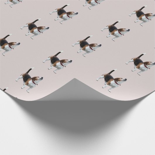Niedlicher Howling-Beagle    Geschenkpapier (Ecke)