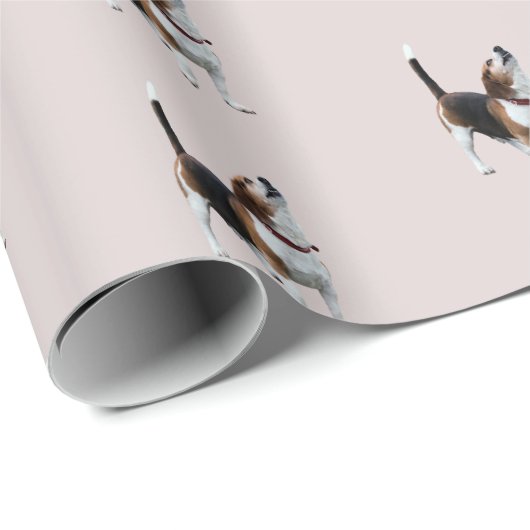 Niedlicher Howling-Beagle    Geschenkpapier (Rolleneckpunkt)