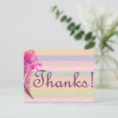 Niedlicher Hübscher Dank Postkarte (Stehend Vorderseite)