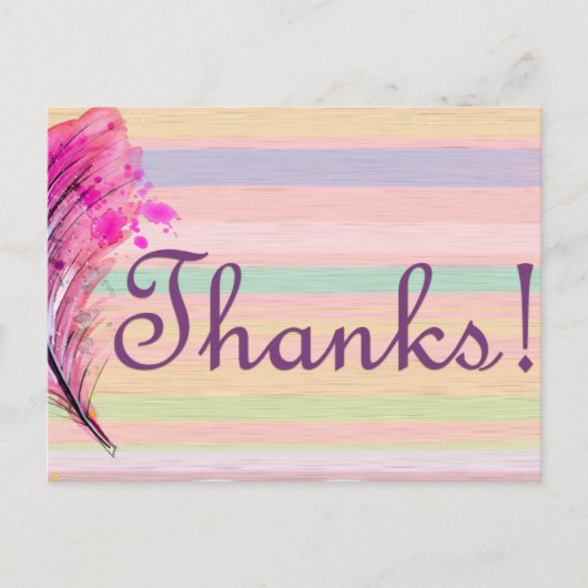 Niedlicher Hübscher Dank Postkarte (Vorderseite)